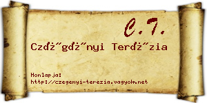Czégényi Terézia névjegykártya
