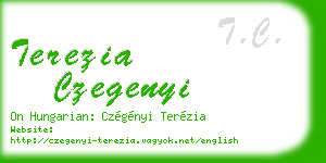 terezia czegenyi business card