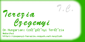 terezia czegenyi business card